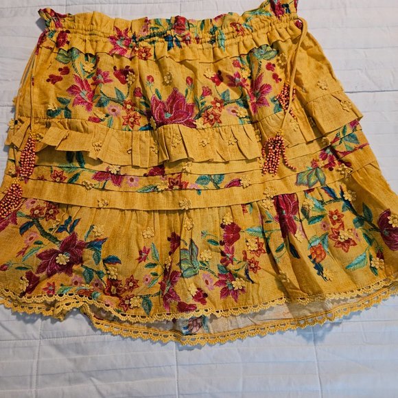 FARM Rio Yellow Floral Mini Skirt - Picture 5 of 5